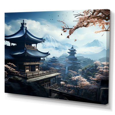 Temple du Japon sérénité panoramique - décoration murale Japon
