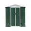 Abri de jardin vert pour l'extérieur avec rangement en aluminium et porte coulissante 6Ftx4ft