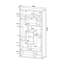 Bibliothèque rectangulaire à 10 tablettes en blanc
