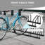 Andhav Bike Stand Parking Rack Floor/Wall Mount, 6 Racks Black