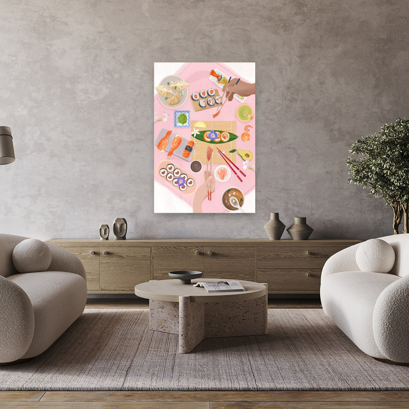 Affiche murale contemporaine « Brunch Sushi », H 48 po x l 32 po