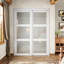 Ensemble de portes coulissantes pour garde-manger et garde-robe blanc 80 po 3 Lite-108572136-108572137