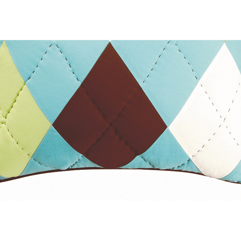 Argyle Quilted Pillow, Aqua