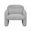 Élégant et minimaliste fauteuil en molleton simple avec accoudoirs et coussin, fauteuil-104579961