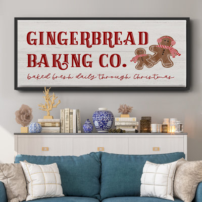 Gingerbread Baking Co Framed Canvas