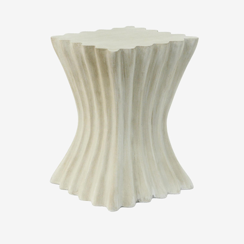 MGO Archaistic Wavy Side Table, Antique Brown