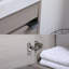 Ensemble de meuble-lavabo simple mural 16 po avec grain de bois 16 po