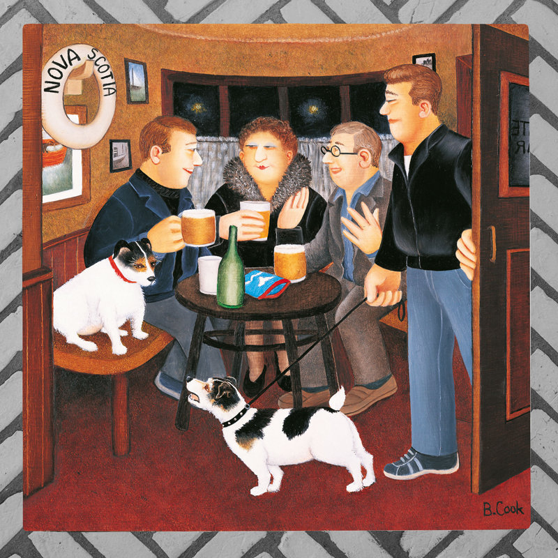 Beryl Cook In The Snug Ceramic Wall Art 200X200
