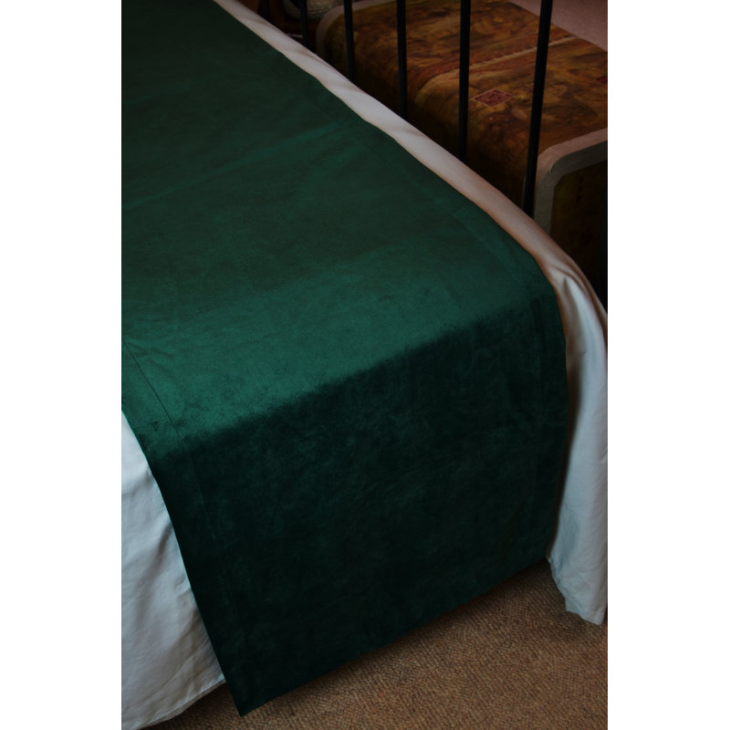 Organic Silk Bed Runner Pillow Sham, Emerald Green