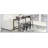 59 Inch Farmhouse Bar Table with Power Socket, LED Light, and 3 Saddle Stools for Living and Dining Rooms