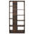 Rosalee 67" Freestanding 9-Tier Open-Back Bookshelf, Coffee Brown