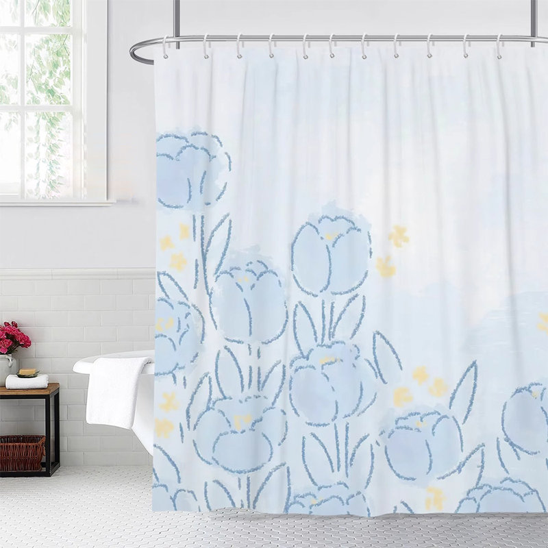 Polyester Shower Curtain, 79"H x 59"W