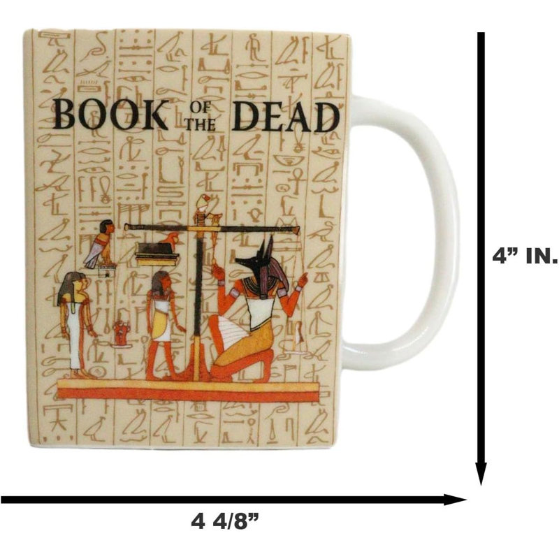 Tasse carrée jaune en céramique égyptienne Anubis