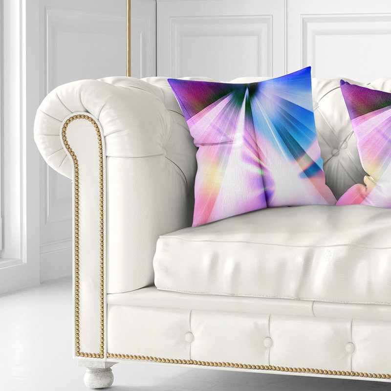 Rays of Speed - oreiller imprimé abstrait bleu, 18 po x 18 po, Carré