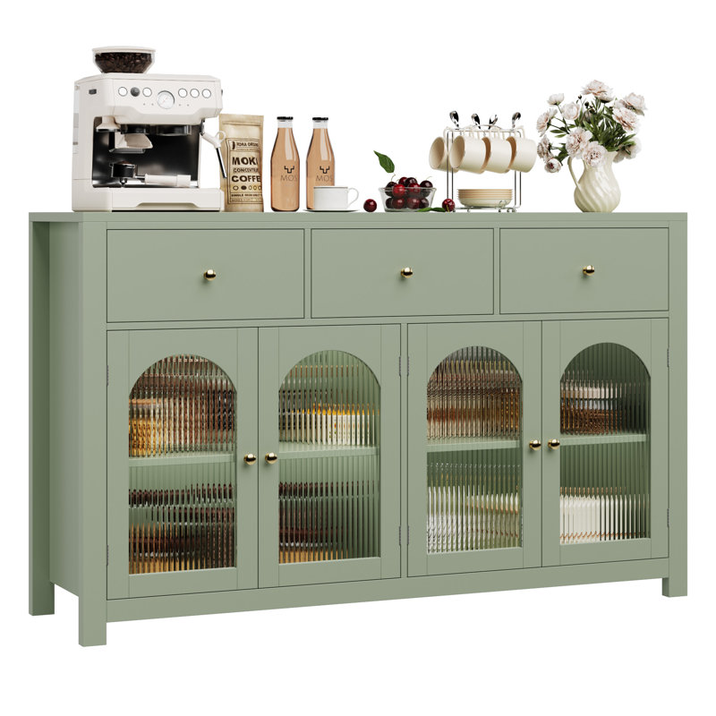 Buffet 3 tiroirs Bonnetta, Vert