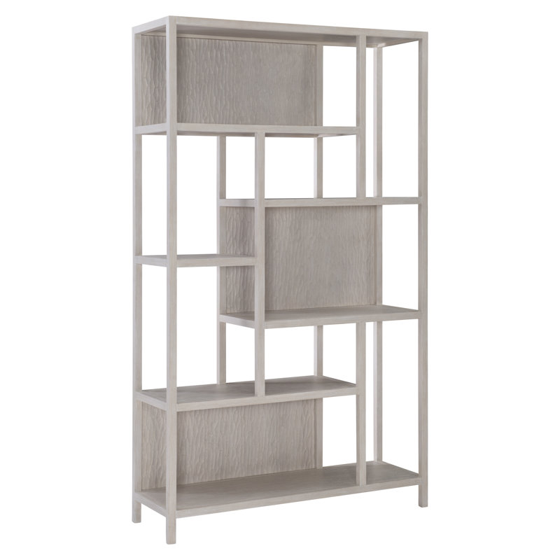 Solaria 82" H x 48" W Solid Wood Etagere Bookcase