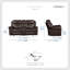 Ensemble de salon 2 pièces en similicuir respirant Bayshore avec console électrique intégrée, double inclinaison et ports de charge USB-1864409519