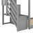 Twin-Sized Over Twin-Sized Bunk Bed Frame with Convertible Slide and Stairway, Gray-Toned Solid Pine Construction-1483634404