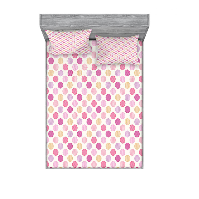 Microfiber Checkered Sheet Set, Full/Double Sheet Set with Fitted Sheet