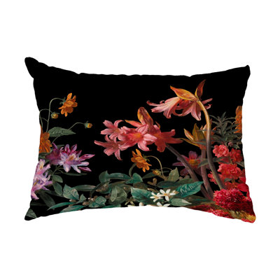 Floral Outdoor Reversible Throw Pillow