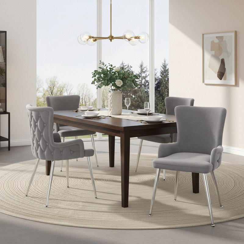 Velvet Upholstered Dining Chair