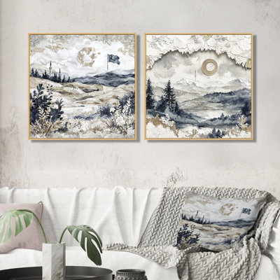 Anatolie orientale dorée en Turquie I - art mural Turquie - art mural traditionnel sur toile 2 pièces