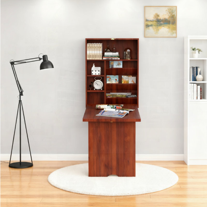 Bureau convertible mural escamotable polyvalent et fonctionnel