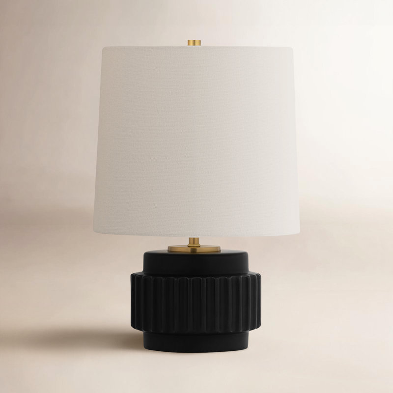 Lampe de chevet 14 po Turin, Noir mat