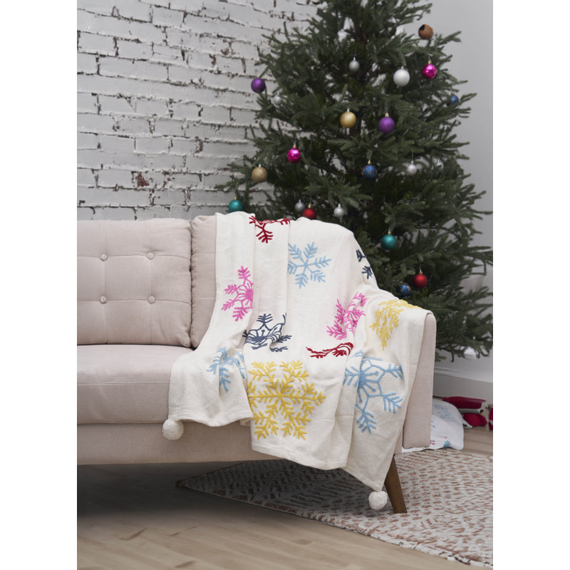 Boho Christmas Throw Blanket