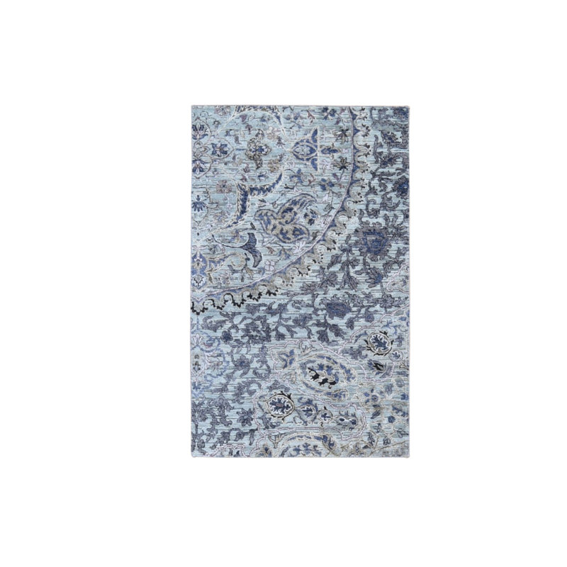 Jahed One-of-a-Kind Rectangle 3'0" X 5'3" New Age Area Rug in Grey
