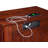 Nantucket Walnut Side Table With Built-In Charging Station And 2 Power Outlets