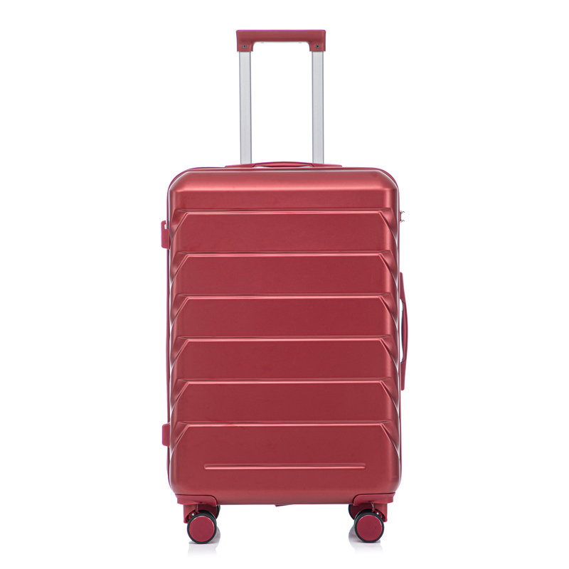 Grand bagage à carreaux en plastique dur 28 pouces ABS - Surface résistante aux égratignures et quatre roues multidirectionnelles