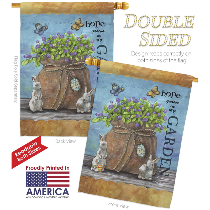 Ensemble de drapeaux en polyester 2 faces H 40 po x l 28 po welcome Hope