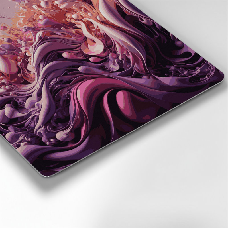 «Biomorphic Abstraction 46», art mural en métal mauve