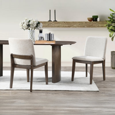Darrah Fabric Upholstered Dining Chair In Beige