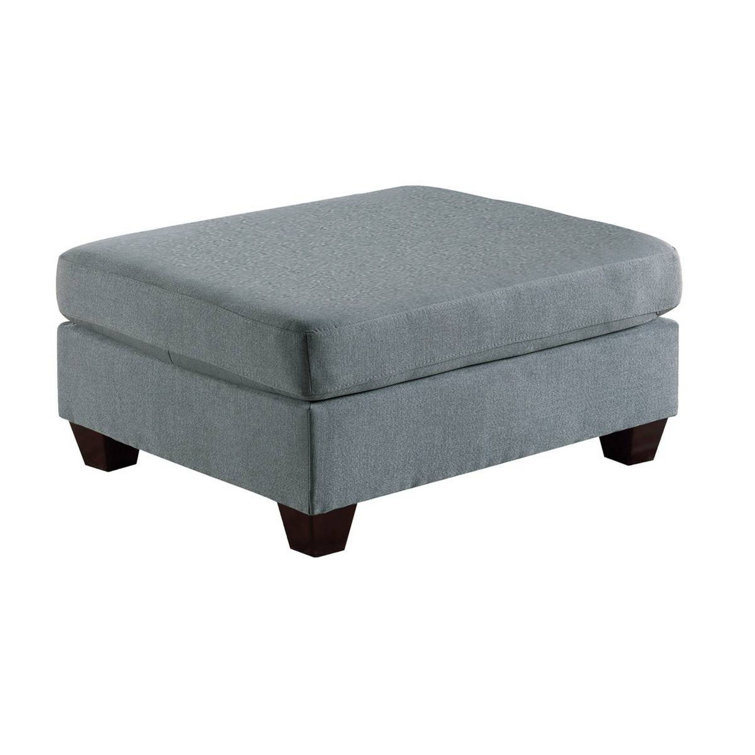 Avaeah 32 Inch Modern Rectangle Ottoman With Foam Seating Linen Fabric