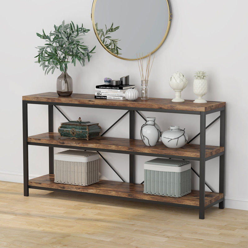 Keiryn 55.11'' Console Table, Rustic Brown