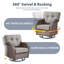 Ensemble de meubles de patio 6 pièces, ensemble de sièges d'extérieur toutes saisons avec chaises pivotantes-966774445
