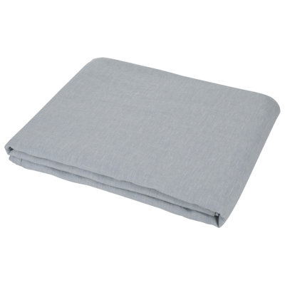 Blue Linen Full Double Flat Sheet