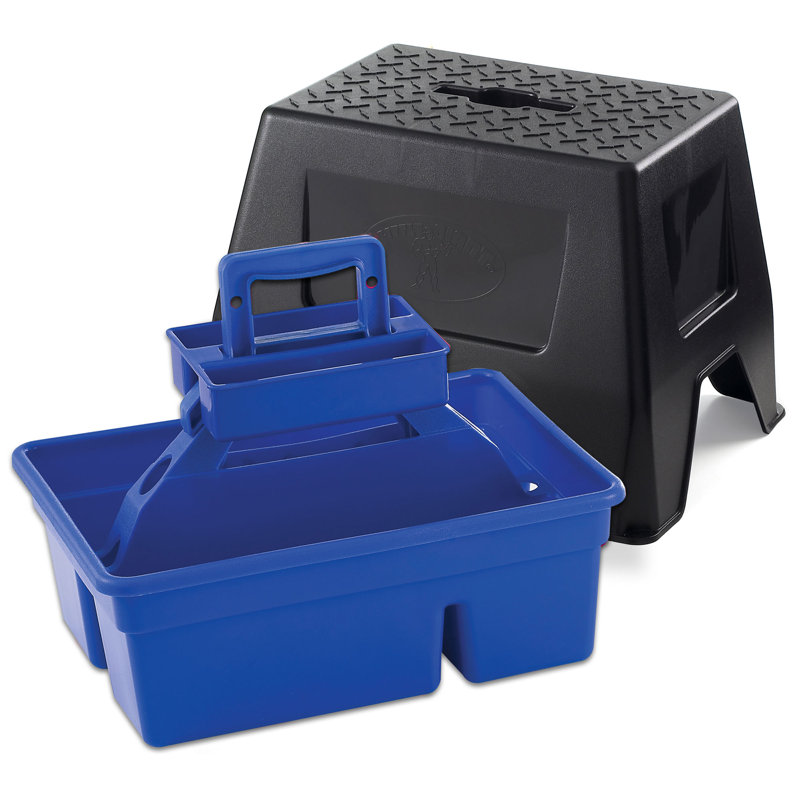 Black Step Stool with Storage