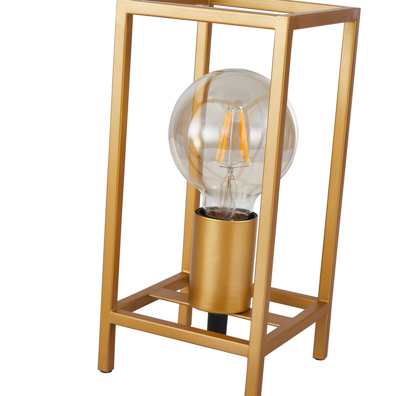Metal Novelty Lamp, Gold, Clear