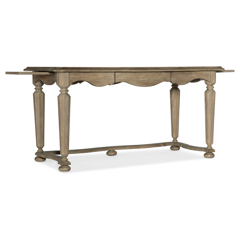 Corsica Executive Gray Beige 60" Wood Home Office Desk with Drawer