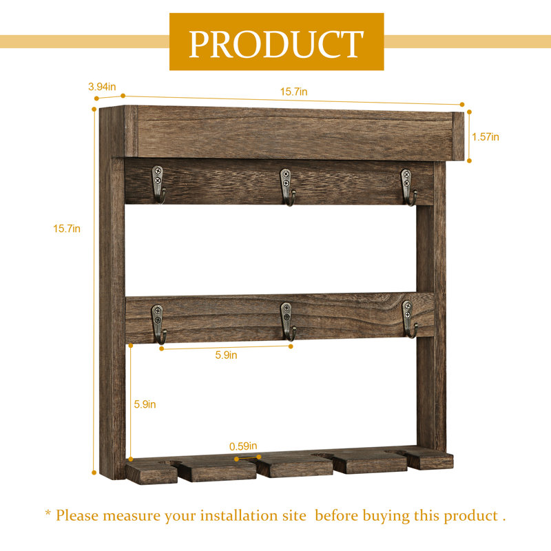 Lonniesha Solid Wood Wine Glass Rack, Taupe