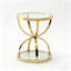 Table d'appoint moderne en verre à structure en anneau à 2 niveaux pour salon, chambre à coucher et bureau-1798210873-1798210875