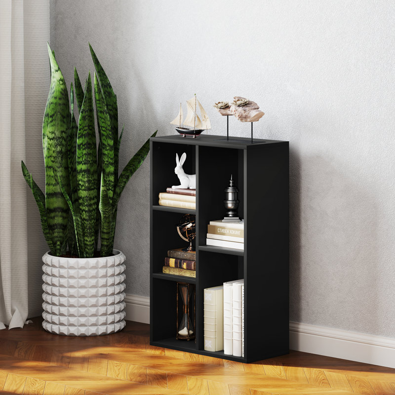 80cm H x 50cm W Cube Bookcase, Black