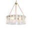 Lustre tambour 6 lumières à abat-jour moderne avec verre texturé-1521368715