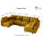 6 Seat Corduroy Convertible Modular Sectional Sofa With Storage, 4 Back Cushion 6 Throw Pillow-817544419