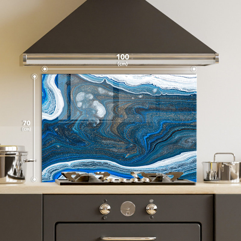 No Frame Painting on Glass, 70 H x 100 W cm
