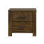 Table de chevet rustique à finition chêne avec 2 tiroirs, armoire de rangement Mindy
