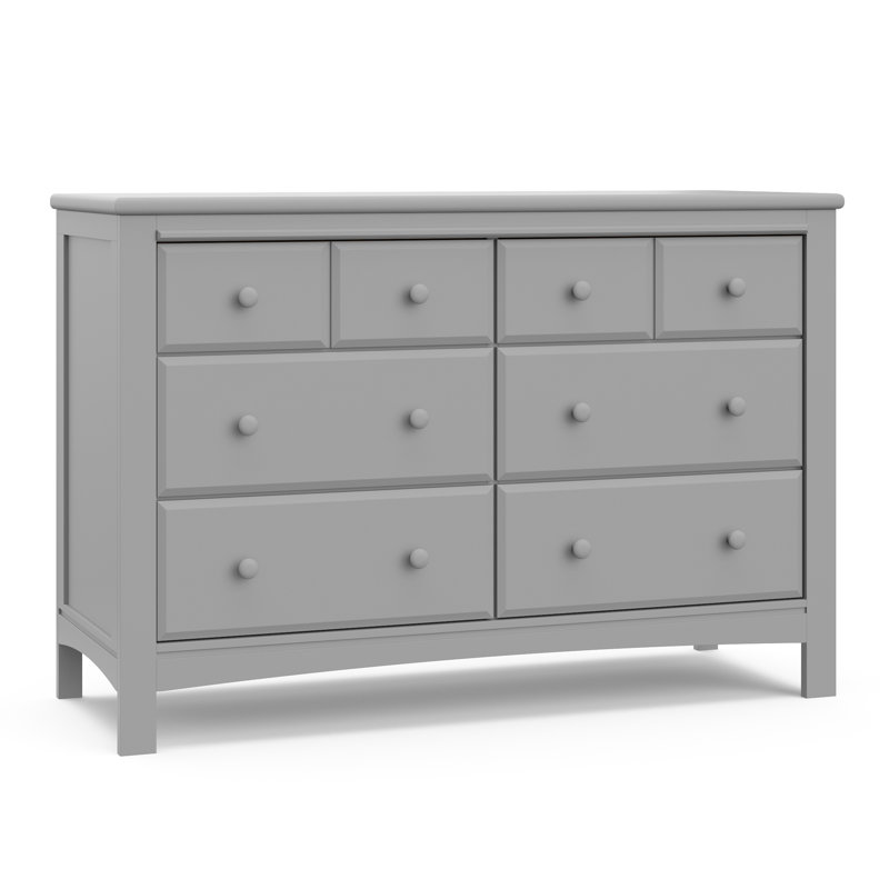 Benton 6 Drawer Double Dresser, Pebble Gray